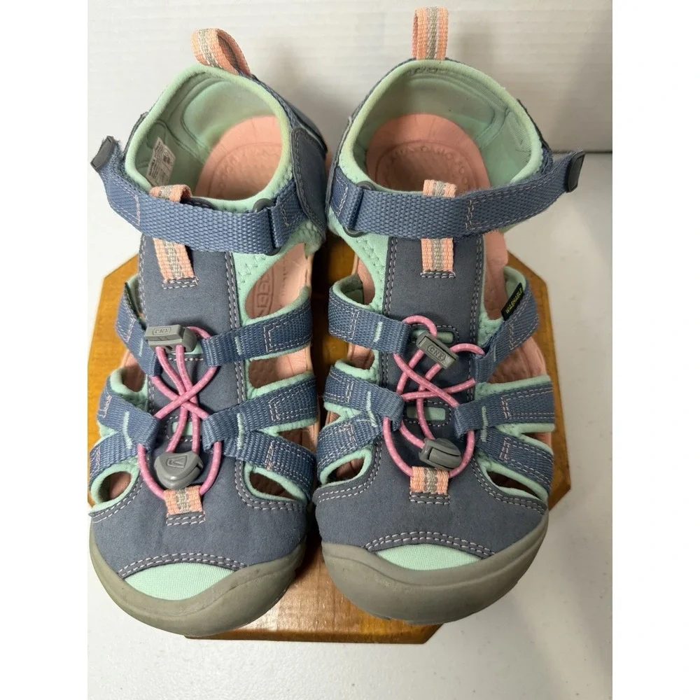 KEEN Kids Outdoor Sport‎ Sandals Blue Green Pink Size US 5 Youth Adjustable